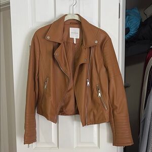 Light Brown Faux Leather Jacket